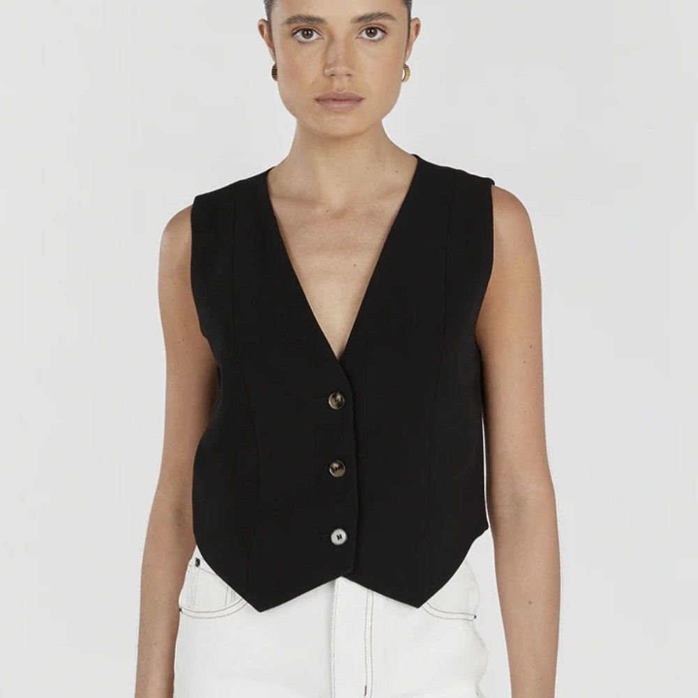 DISSH Rowan Black Vest NWT